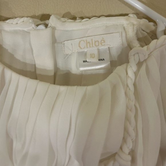 CHLOE girls chiffon pleated dress size 10 - Picture 6 of 7